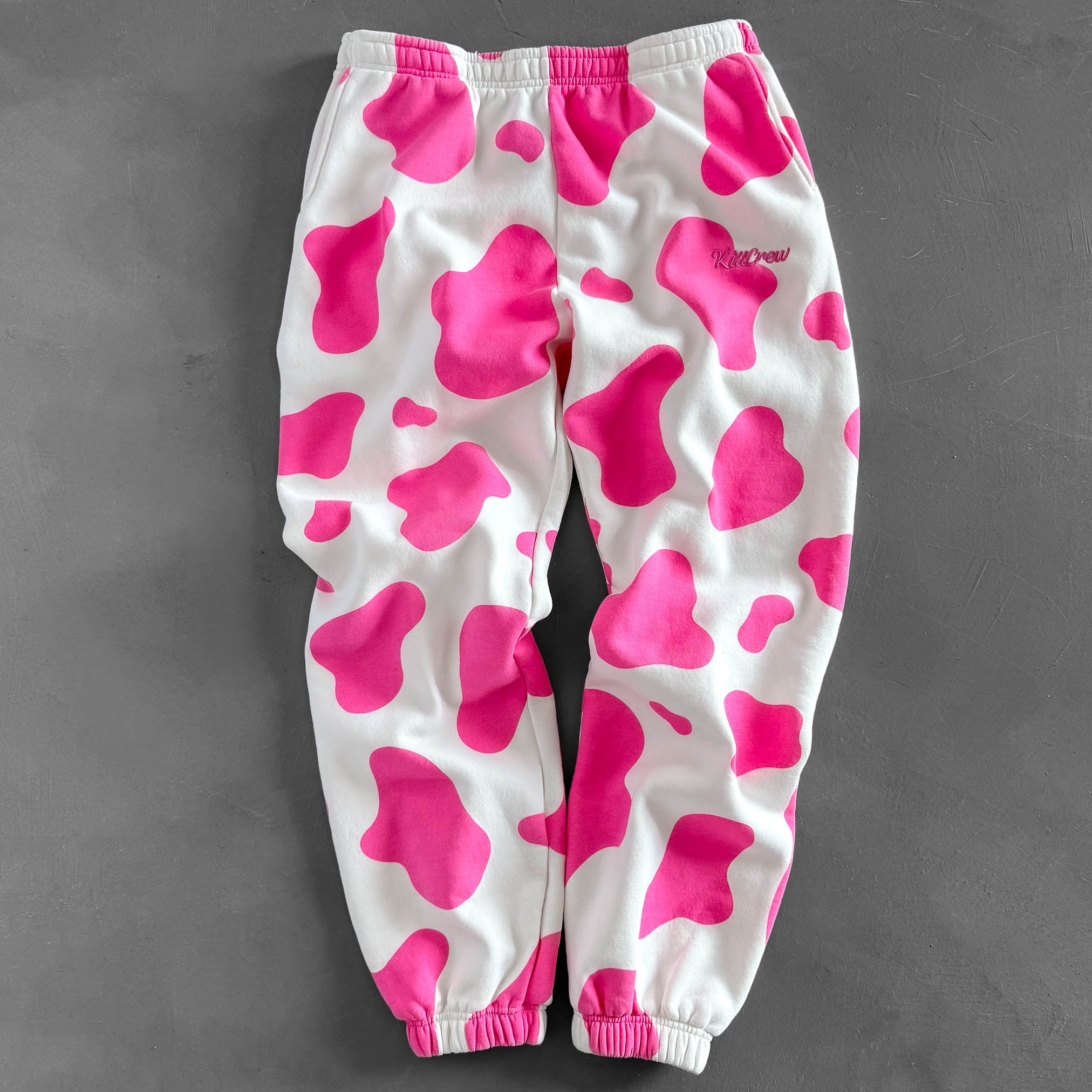 OVERSIZED LUX "MOO MOO" SWEATPANTS - PINK