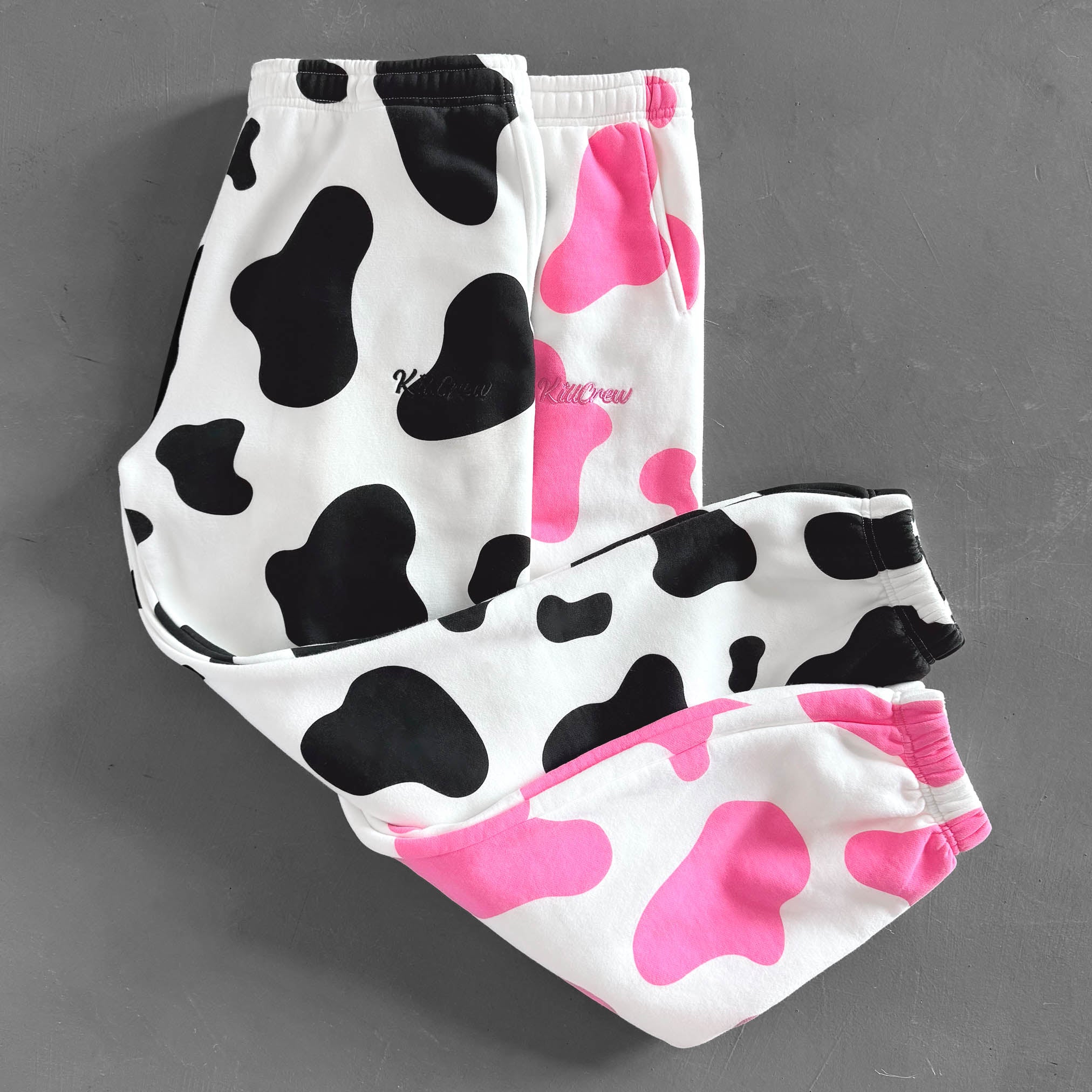OVERSIZED LUX "MOO MOO" SWEATPANTS - BLACK