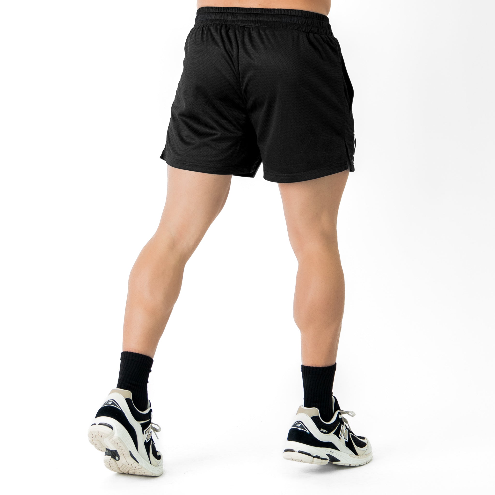 MUAY THAI SHORTS (MID THIGH CUT) - BLACK