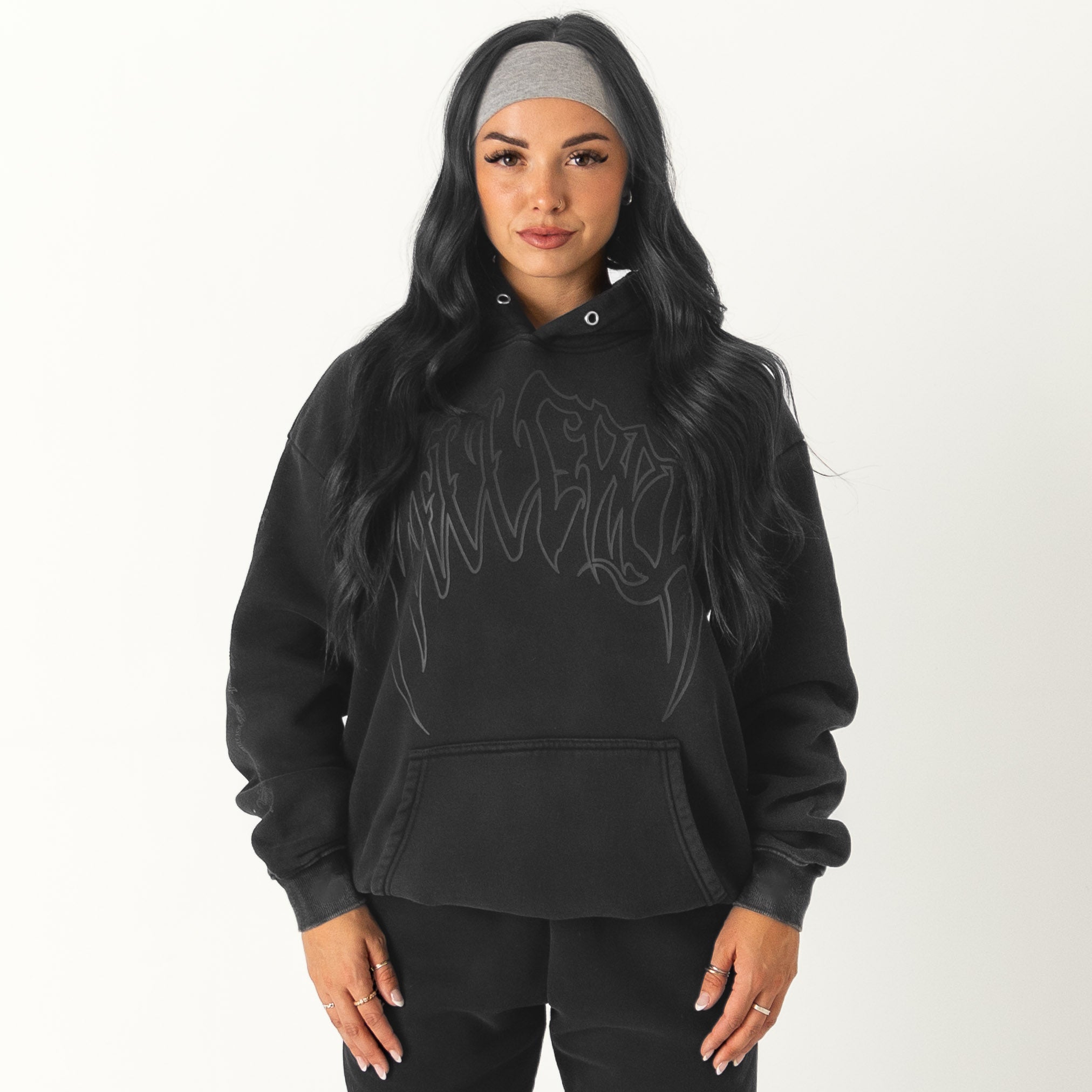 KILL CREW OVERSIZED LUX HOODIE - BLACKOUT