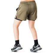 TRAINING SHORT WITH LINER - OLIVE