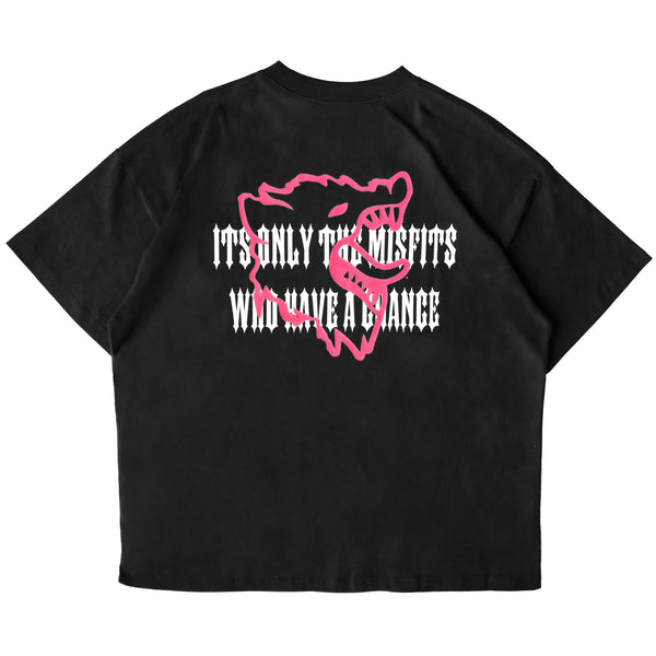 OVERSIZED MISFITS HAVE A CHANCE T-SHIRT - BLACK – Kill Crew