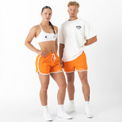 VINTAGE COTTON SHORTS (MID THIGH CUT) - ORANGE