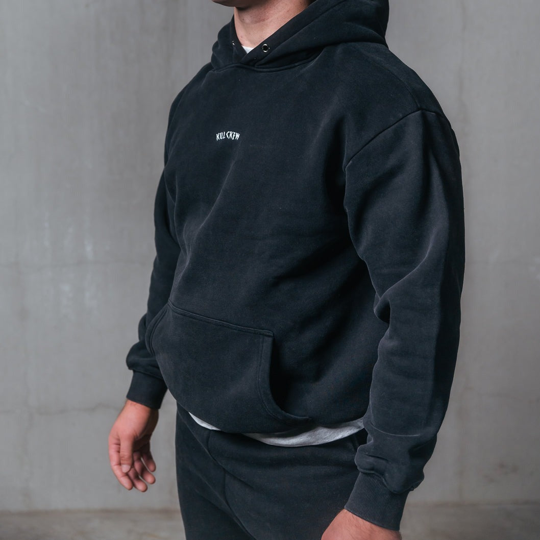 OVERSIZED LUX "SIMPLE" HOODIE - BLACK