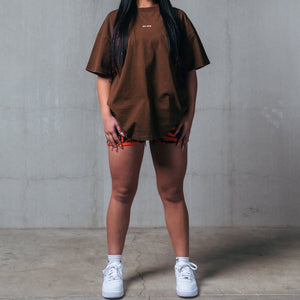 OVERSIZED LUX "SIMPLE" T-SHIRT - BROWN