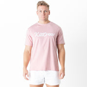 "SCRIPT" T-SHIRT - ROSÉ / WHITE