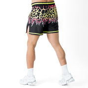 BSEM FIGHT SHORTS (THAI CUT) - YELLOW / PINK