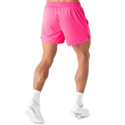 MUAY THAI SHORTS (MID THIGH CUT) - HIGHLIGHTER PINK