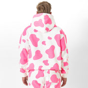 OVERSIZED LUX "MOO MOO" HOODIE - PINK