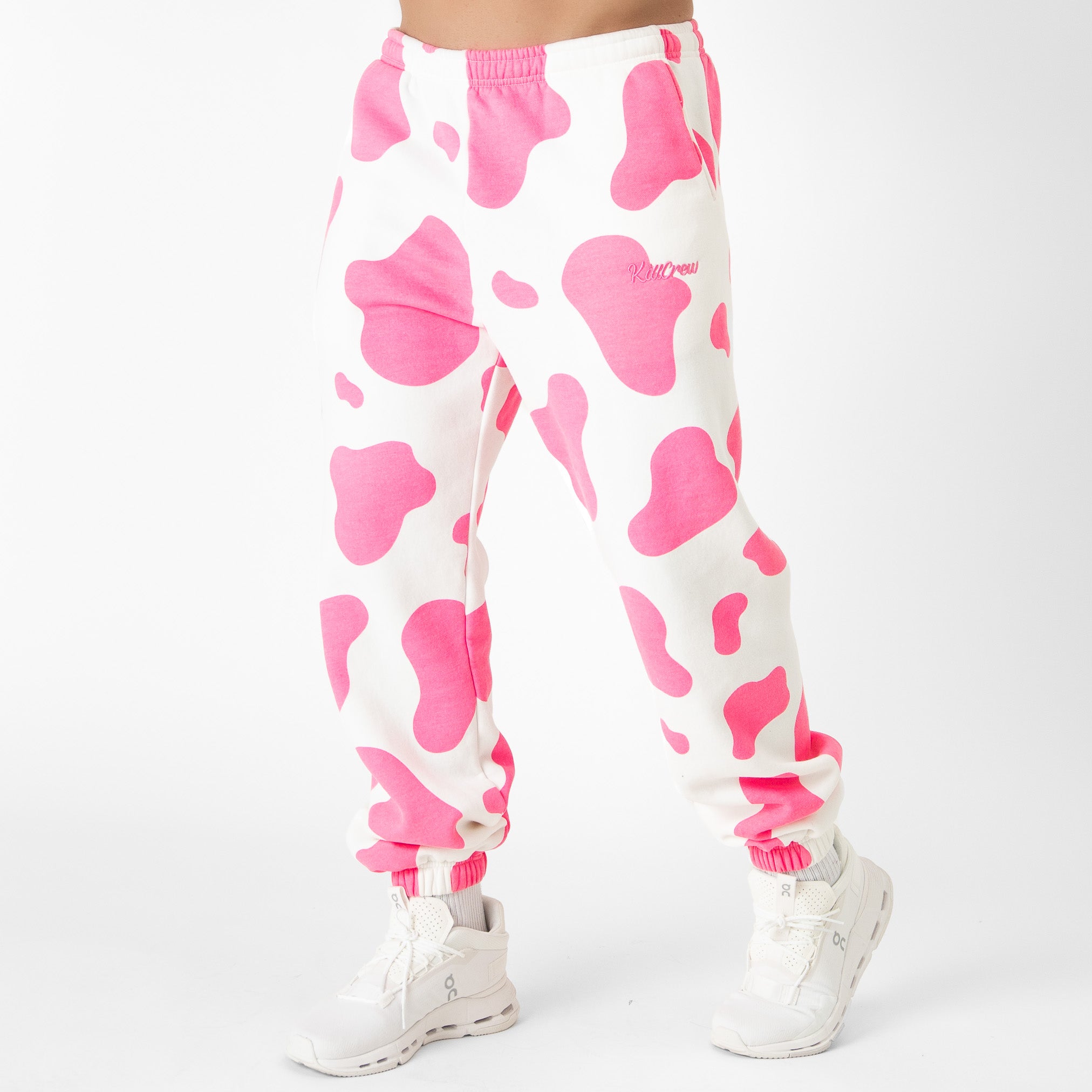 OVERSIZED LUX "MOO MOO" SWEATPANTS - PINK