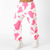 OVERSIZED LUX "MOO MOO" SWEATPANTS - PINK