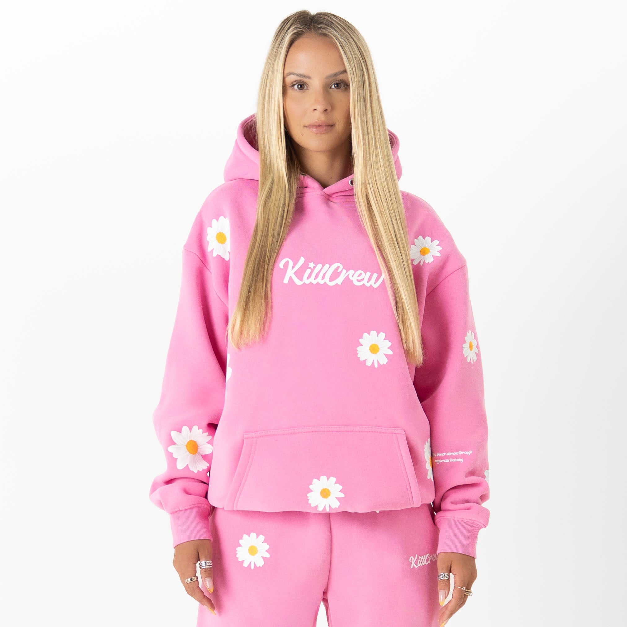 OVERSIZED LUX "DAISY" HOODIE - PINK