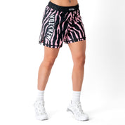 BSEM FIGHT SHORTS (THAI CUT) - PINK ZEBRA
