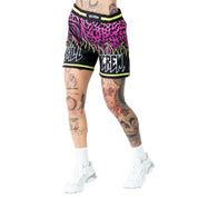 BSEM FIGHT SHORTS (THAI CUT) - PURPLE / GREEN