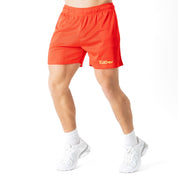 VENTED MESH SHORTS SCRIPT - RED / GOLD