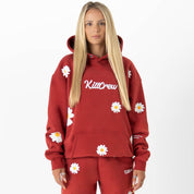 OVERSIZED LUX "DAISY" HOODIE - RED