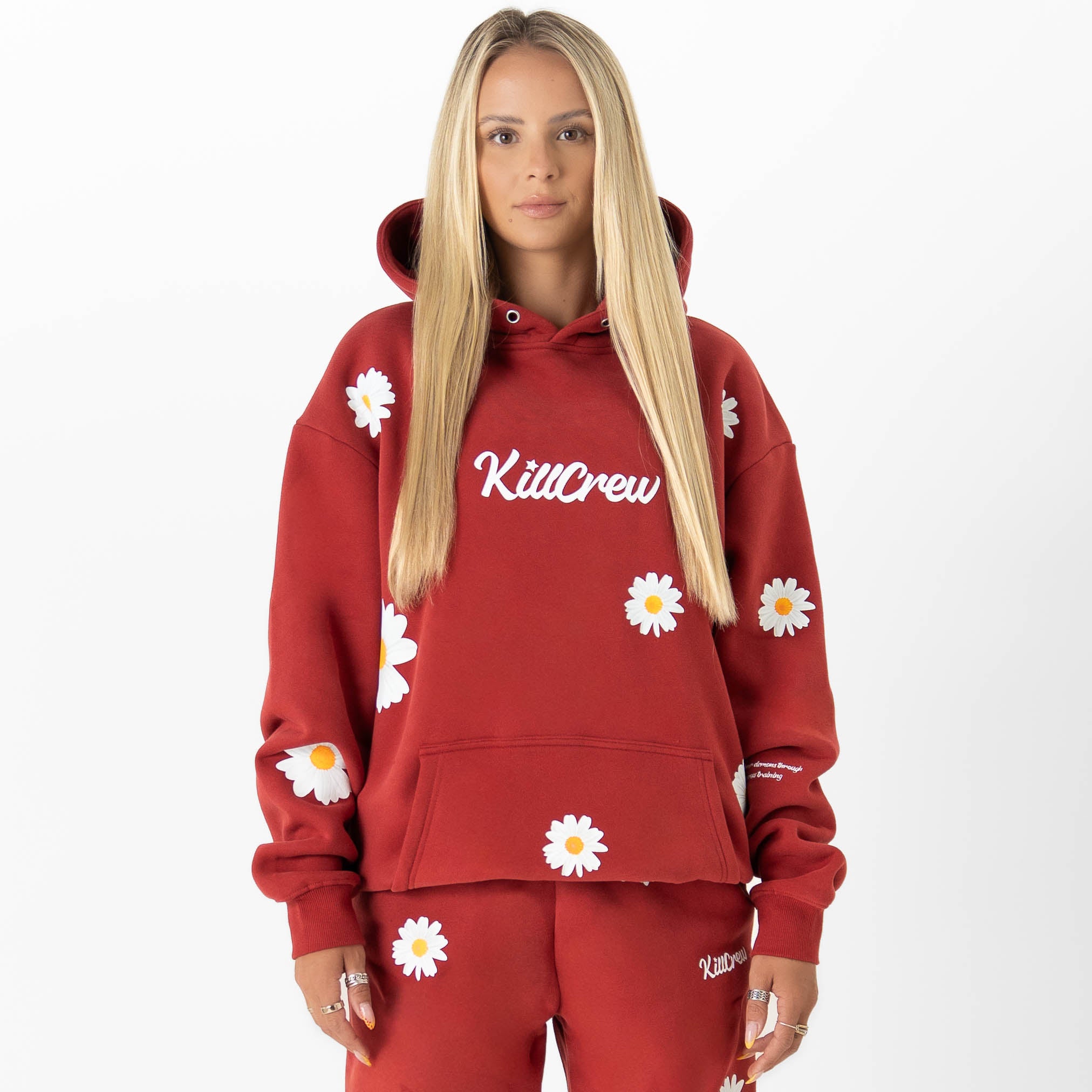 OVERSIZED LUX "DAISY" HOODIE - RED