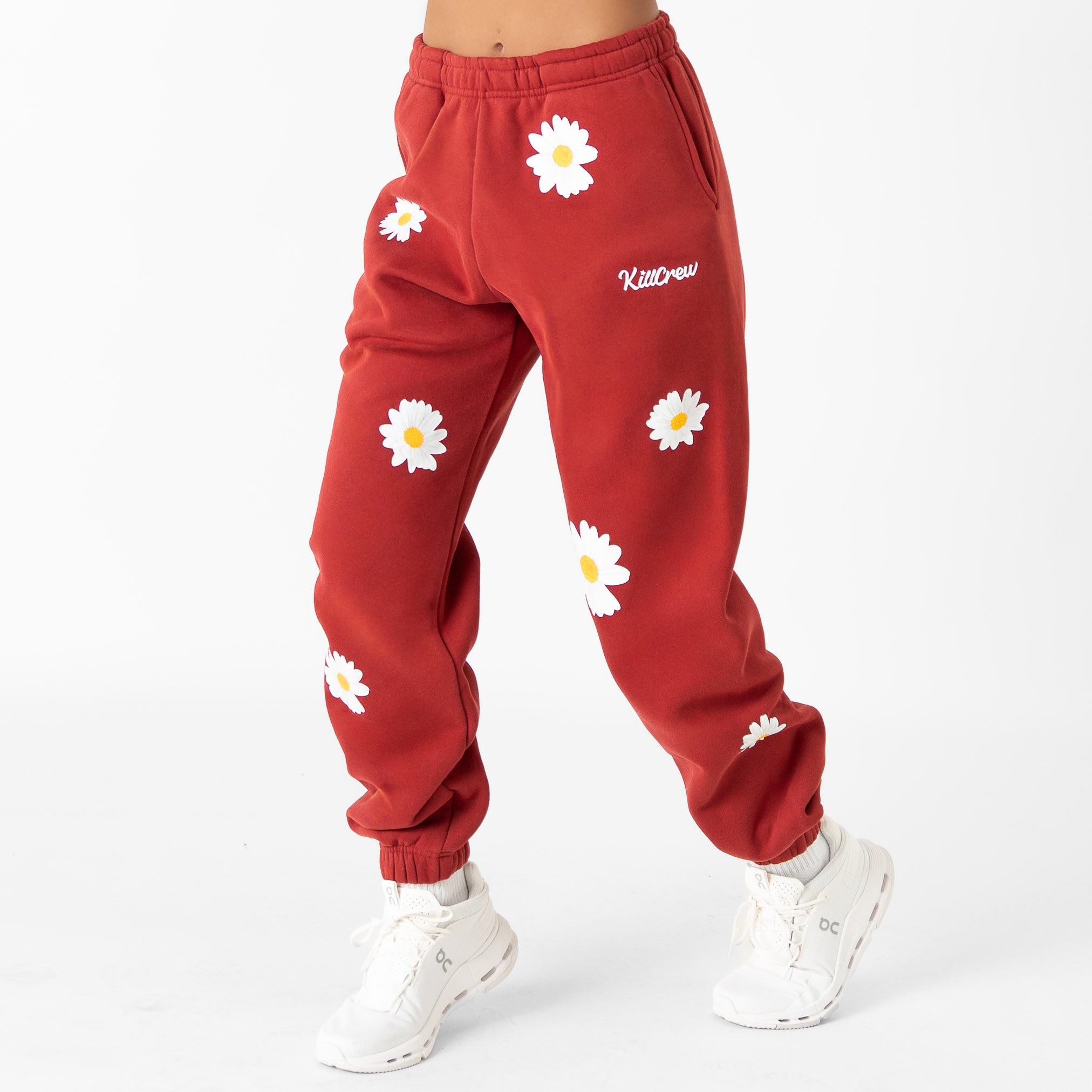 OVERSIZED LUX "DAISY" SWEATPANTS - RED
