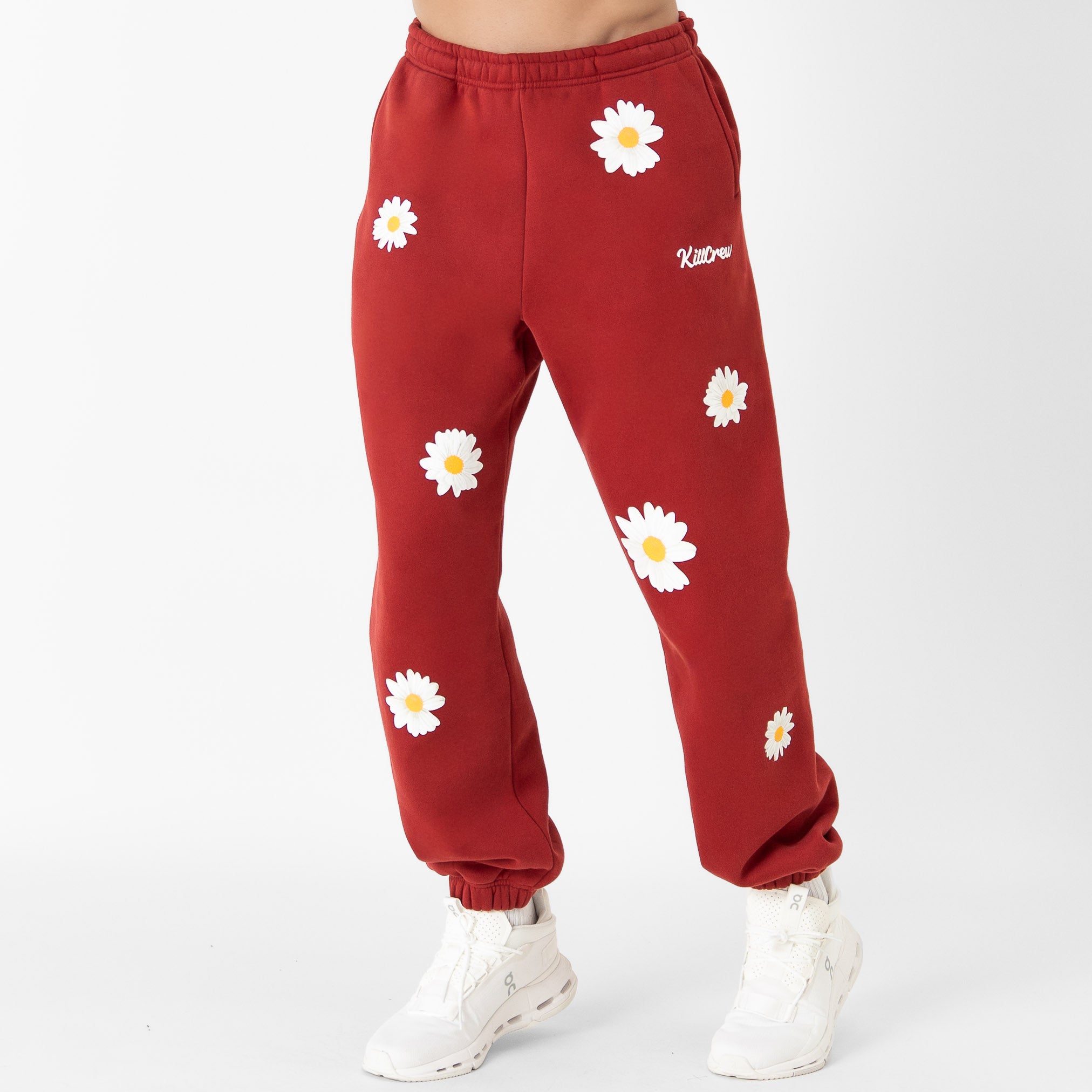 OVERSIZED LUX "DAISY" SWEATPANTS - RED