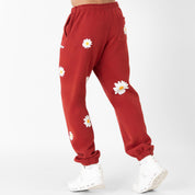 OVERSIZED LUX "DAISY" SWEATPANTS - RED