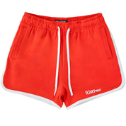 VINTAGE COTTON SHORTS (MID THIGH CUT) - RED