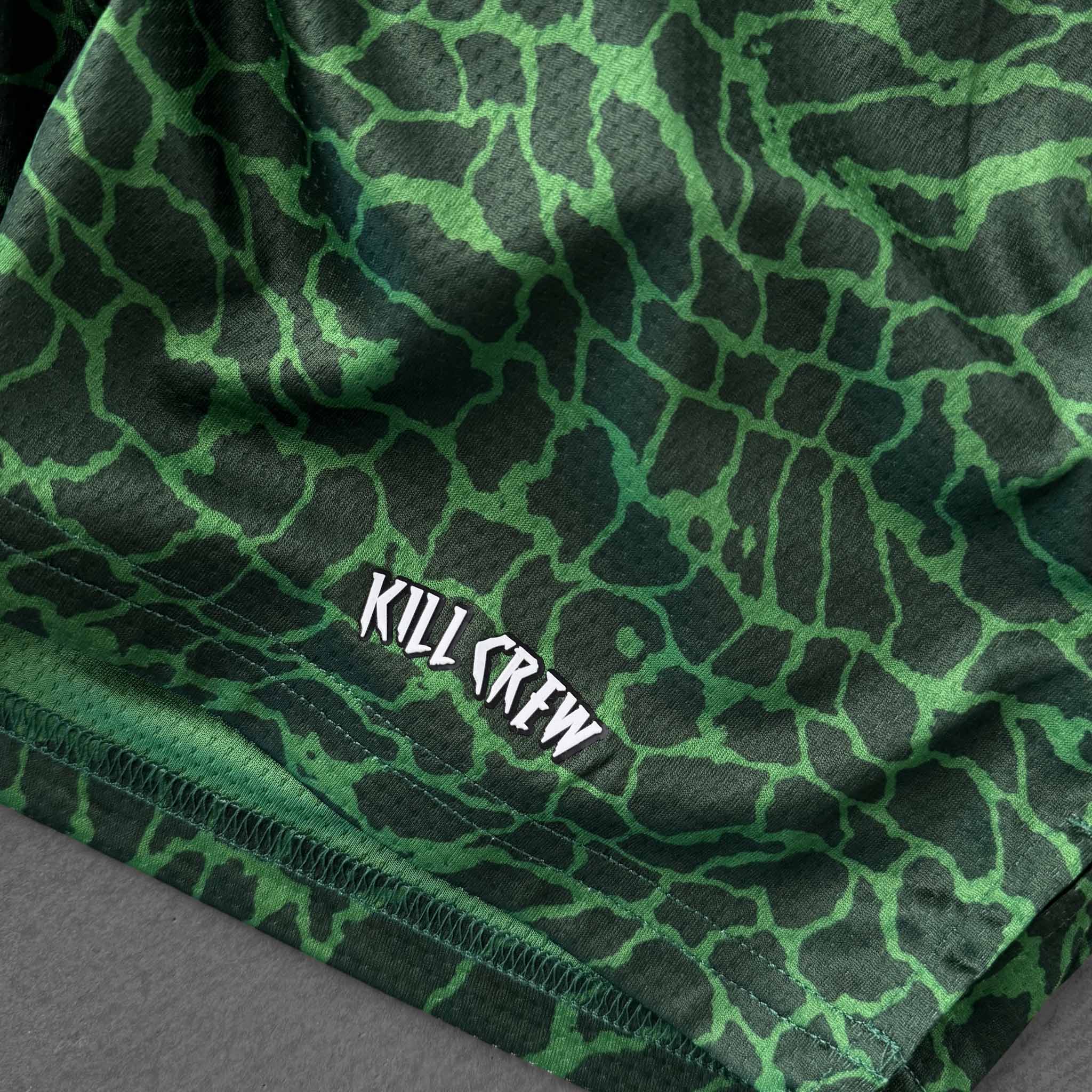 MUAY THAI SHORTS (MID THIGH CUT) - CROCODILE