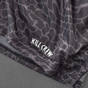 MUAY THAI SHORTS (MID THIGH CUT) - BLACK CROCODILE