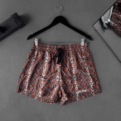 MUAY THAI SHORTS (MID THIGH CUT) - RATTLESNAKE