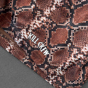 MUAY THAI SHORTS (MID THIGH CUT) - RATTLESNAKE