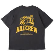 RELAXED FIT NATURAL COTTON BOXING DEPARTMENT T-SHIRT - GREY / GOLD