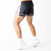 RETRO THAI FIGHT SHORTS - BLACK / PINK