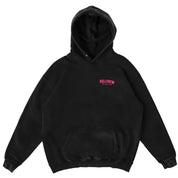 OVERSIZED LUX RIGOROUS TRAINING HOODIE - BLACK / PINK