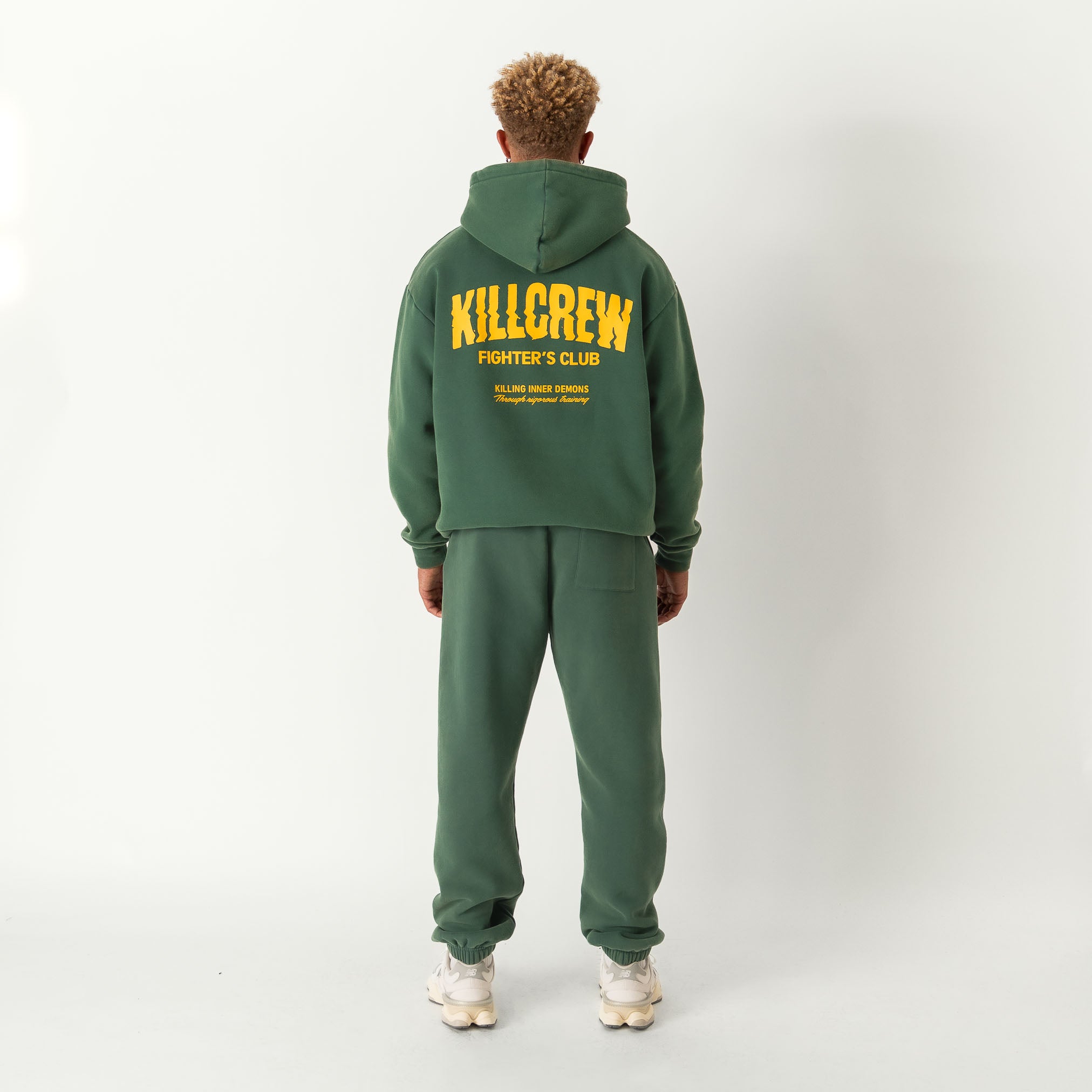 OVERSIZED LUX RIGOROUS TRAINING HOODIE - GREEN / GOLD