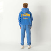 OVERSIZED LUX RIGOROUS TRAINING HOODIE - BLUE / GOLD