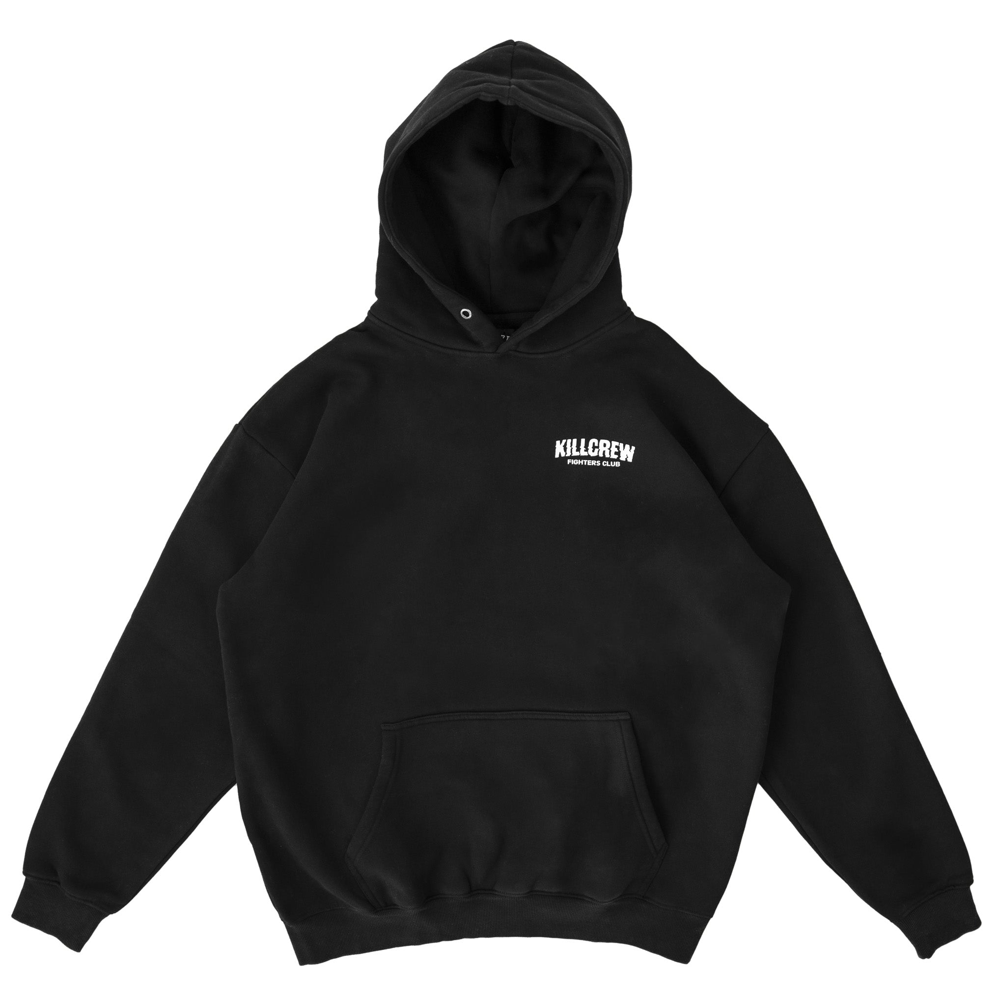 OVERSIZED LUX RIGOROUS TRAINING HOODIE - BLACK / WHITE