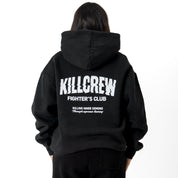 OVERSIZED LUX RIGOROUS TRAINING HOODIE - BLACK / WHITE