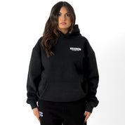 OVERSIZED LUX RIGOROUS TRAINING HOODIE - BLACK / WHITE