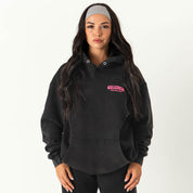 OVERSIZED LUX RIGOROUS TRAINING HOODIE - BLACK / PINK