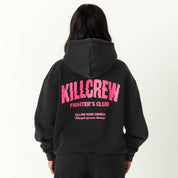 OVERSIZED LUX RIGOROUS TRAINING HOODIE - BLACK / PINK