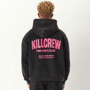 OVERSIZED LUX RIGOROUS TRAINING HOODIE - BLACK / PINK