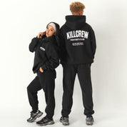 OVERSIZED LUX RIGOROUS TRAINING HOODIE - BLACK / WHITE