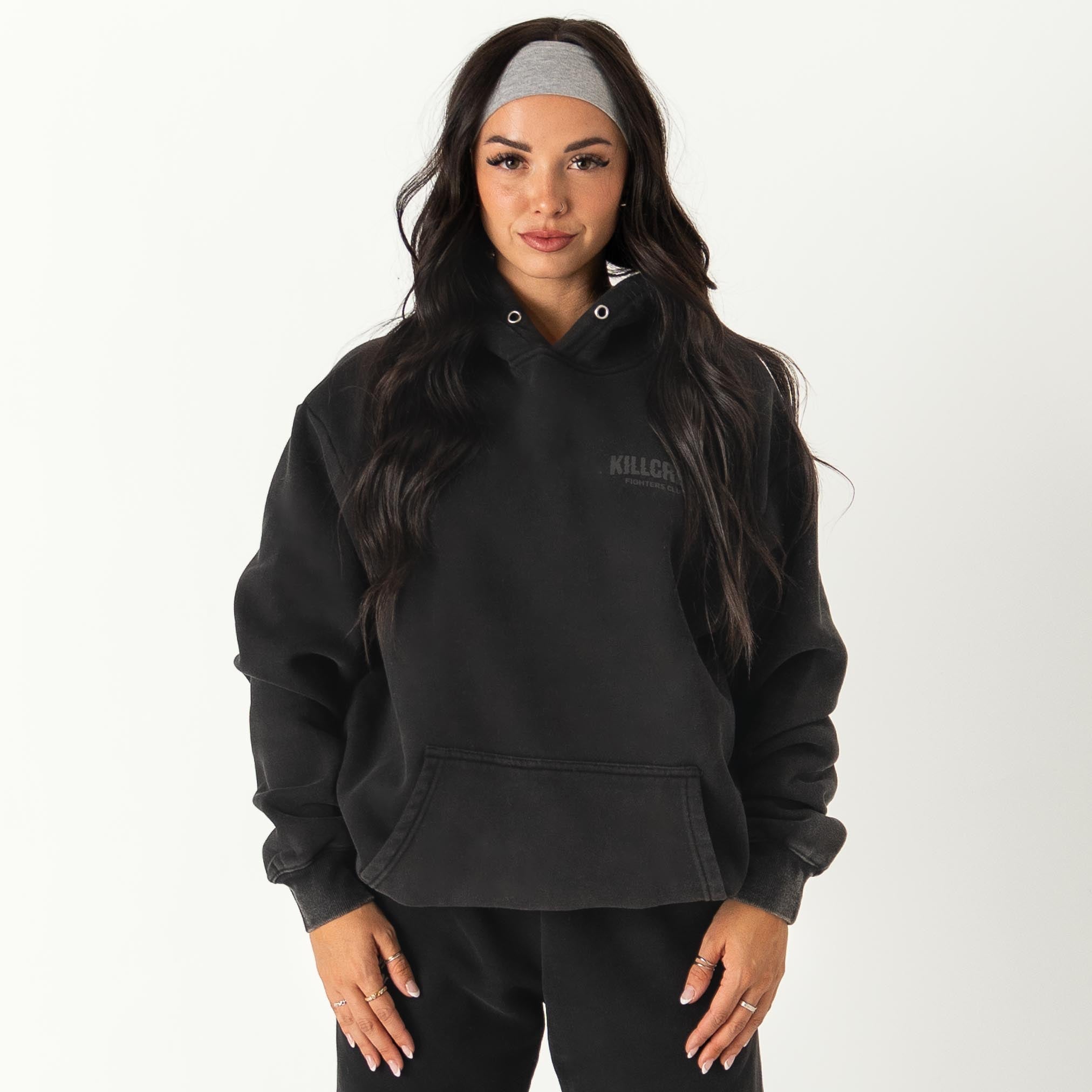 OVERSIZED LUX RIGOROUS TRAINING HOODIE - BLACKOUT
