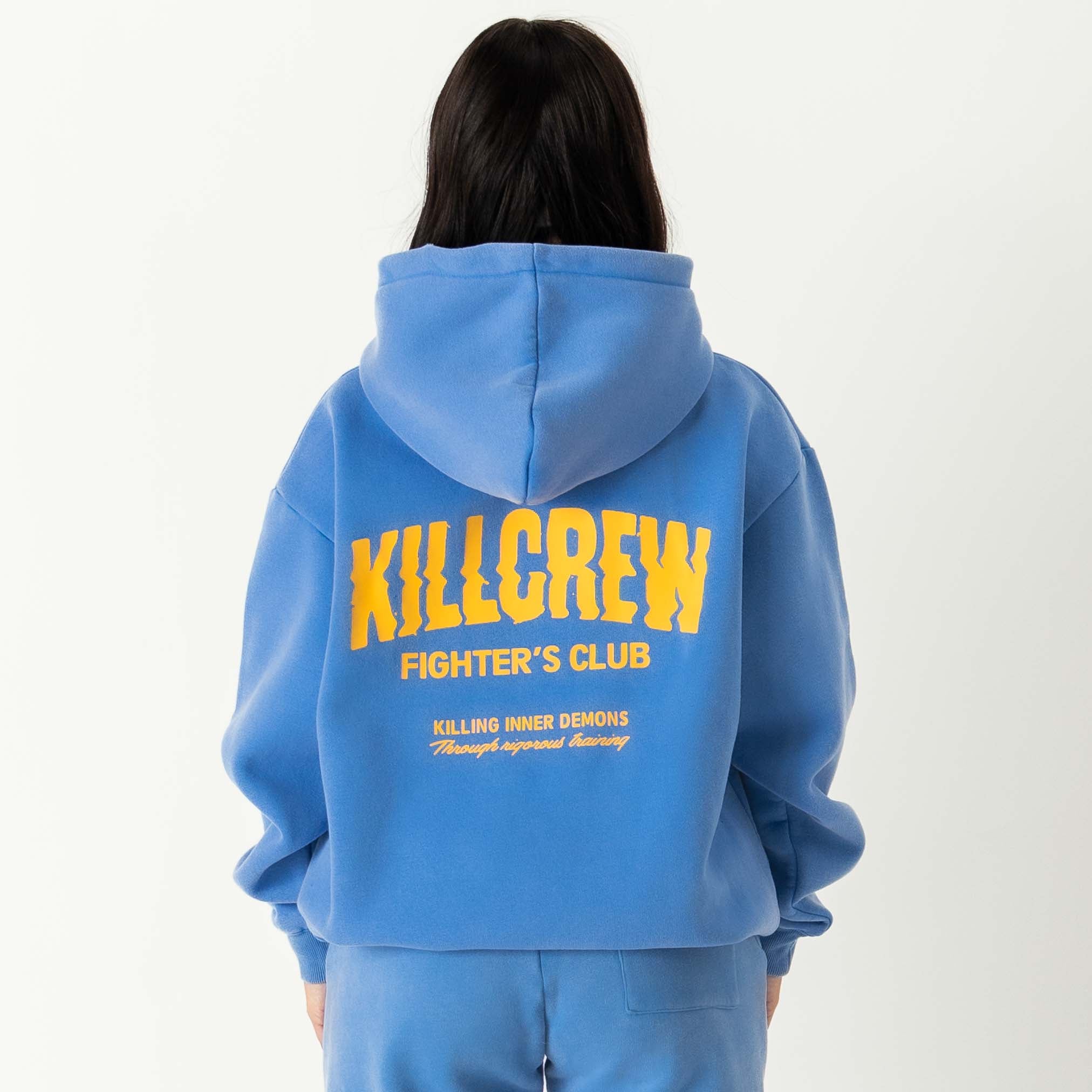 OVERSIZED LUX RIGOROUS TRAINING HOODIE - BLUE / GOLD