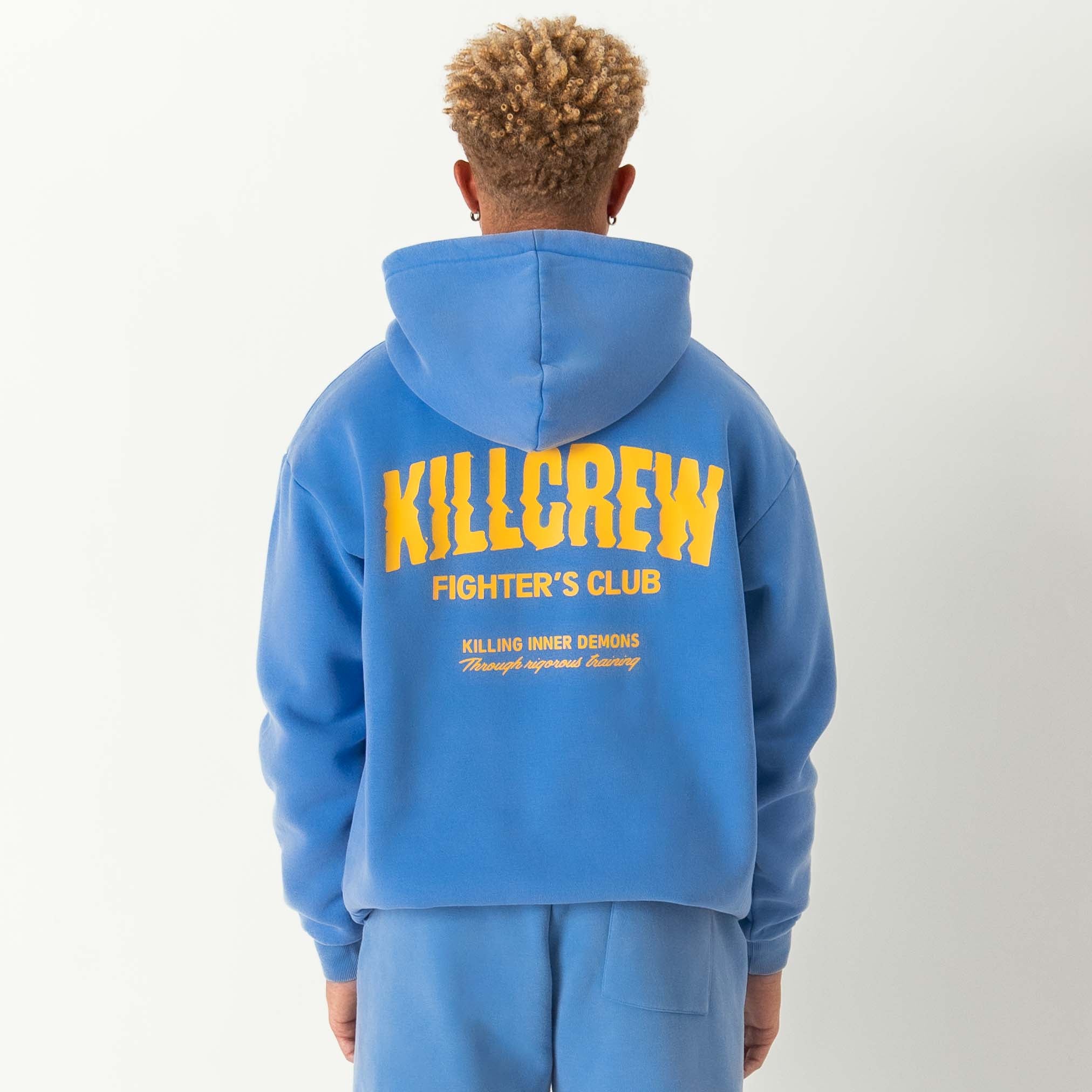 OVERSIZED LUX RIGOROUS TRAINING HOODIE - BLUE / GOLD