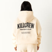 OVERSIZED LUX RIGOROUS TRAINING HOODIE - CREAM / BLACK
