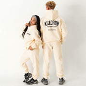 OVERSIZED LUX RIGOROUS TRAINING HOODIE - CREAM / BLACK