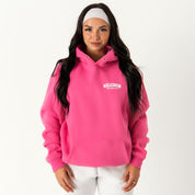 OVERSIZED LUX RIGOROUS TRAINING HOODIE - PINK / WHITE