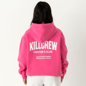OVERSIZED LUX RIGOROUS TRAINING HOODIE - PINK / WHITE
