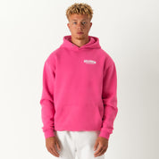 OVERSIZED LUX RIGOROUS TRAINING HOODIE - PINK / WHITE