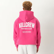 OVERSIZED LUX RIGOROUS TRAINING HOODIE - PINK / WHITE